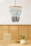 Anthropologie Aquamarine Beaded Chandelier By  In Blue Size M