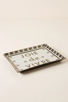 Anthropologie Bistro Tile Vanity Tray By  In Black Size L