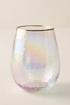 ANTHROPOLOGIE ZAZA LUSTERED STEMLESS WINE GLASSES, SET OF 4 BY ANTHROPOLOGIE IN WHITE SIZE S/4 WINE GLASS,53639563