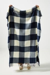 Lands Downunder Landsdown Under Buffalo Check Cotton Blend Throw In Blue