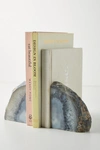 ANTHROPOLOGIE AGATE CRYSTAL BOOKENDS,55075998