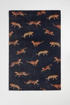 Anthropologie Printed Cheetah Rug By  In Blue Size 5x8