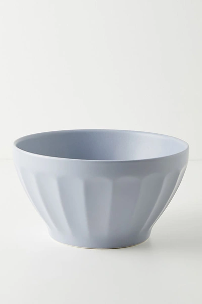 Anthropologie Matte Latte Serving Bowl By  In Blue Size Serving Bowl
