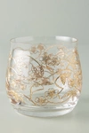 Anthropologie Fiorella Stemless Wine Glasses, Set Of 4 By  In Gold Size S/4 Wine Glass