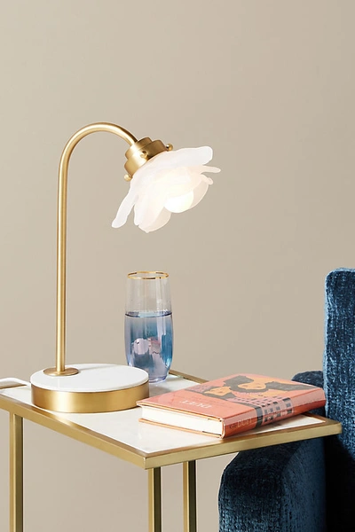 Anthropologie Blossom Task Lamp In Gold