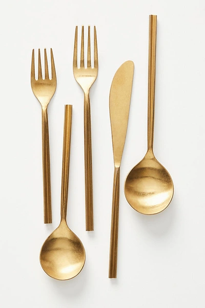 Anthropologie Lowell Flatware By  In Gold Size 11 1/ 9115