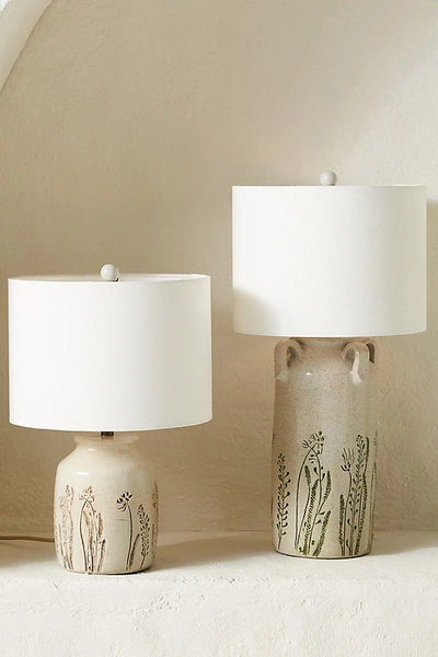Anthropologie Roslyn Table Lamp By  In Green Size M