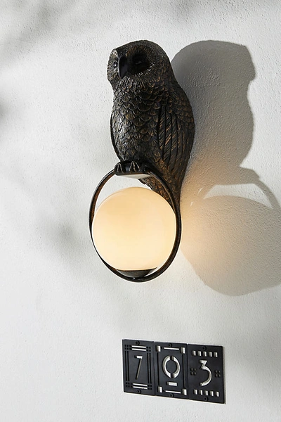 Anthropologie Woodland Owl Sconce In Brown