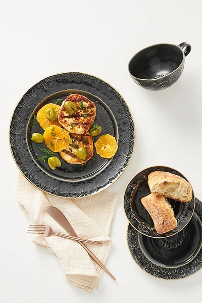 Anthropologie Old Havana Dinner Plates, Set Of 4 By  In Grey Size S/4 Dinner In Grey