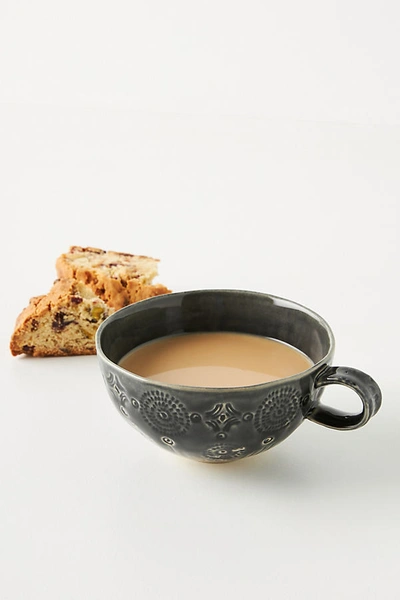 Anthropologie Old Havana Mugs, Set Of 4 By  In Grey Size S/4 Mug/cu In Grey