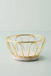 Anthropologie Gold Wire Mini Fruit Basket By  In Gold Size M