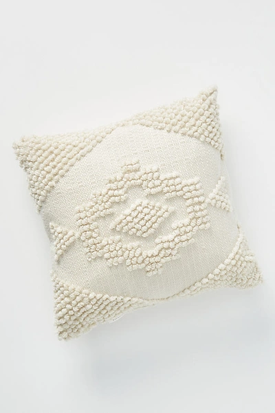 Anthropologie Bianca Indoor/outdoor Pillow By  In White Size 18" Sq