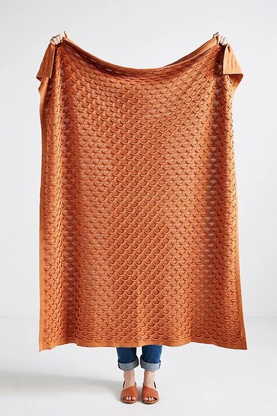 Anthropologie Narissa Throw Blanket In Orange