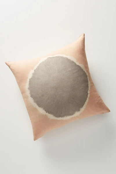 Anthropologie Flower-dyed Ardel Pillow By  In Grey Size 20 In Sq
