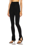 Khaite Roonie Stretch-knit Skinny Pants In Black