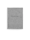 Graphic Image Metallic Leather Passport Case In Silver