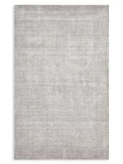 Solo Rugs Lodhi Contemporary Loom Knotted Linen-blend Area Rug In Mist