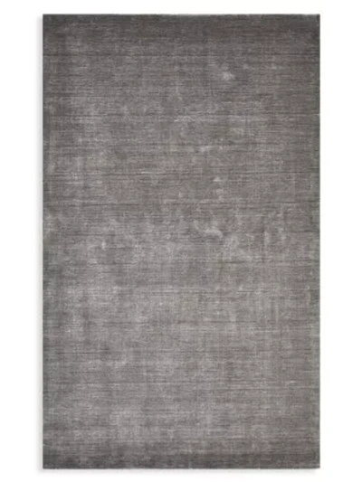 Solo Rugs Lodhi Contemporary Loom Knotted Linen-blend Area Rug In Silver