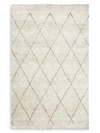 Solo Rugs Shaggy Moroccan Bohemian Hand-knotted Wool-blend Area Rug In Linen