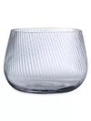 Nude Glass Opti Short Glass Vase In Silver