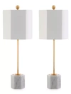 Safavieh 2-piece Magdalene Marble Table Lamps In White Gold