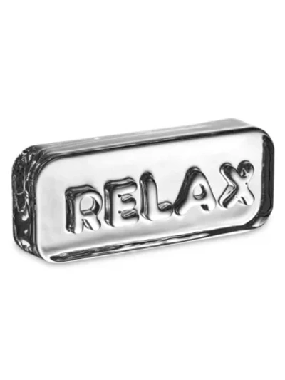 Nude Glass Paroles Relax Glass Paperweight In Silver