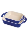 Staub Stonewares Rectangular Baking & Casserole 2-piece Dish Set In Dark Blue