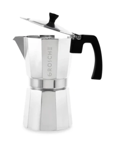 Grosche Milano Six-cup Stove Top Espresso Maker Black In Silver