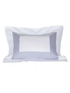 Frette Bicolore Sham In Light White