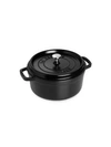 Staub 4-quart Round Cocotte In Matte Black