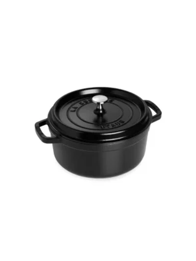 Staub 4-quart Round Cocotte In Matte Black