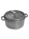 Staub 7-quart Round Cocotte In Graphite Grey