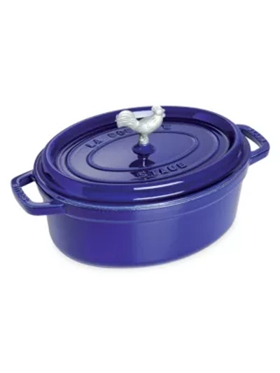 Staub 5.75-quart Coq Au Vin Enameled Cast Iron Cocotte In Dark Blue