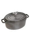 Staub Coq Au Vin 5.75-quart Enameled Cast Iron Cocotte In Graphite Grey