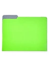 Graphic Image Workspace Leather File Folder In Lime