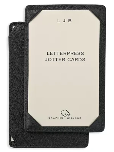 Graphic Image Leather Jotter In Black