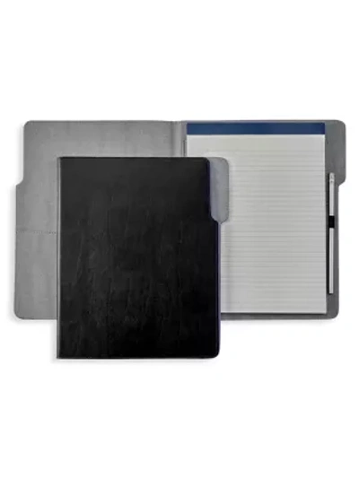 Graphic Image Workspace Hugo Leather Folder In Black