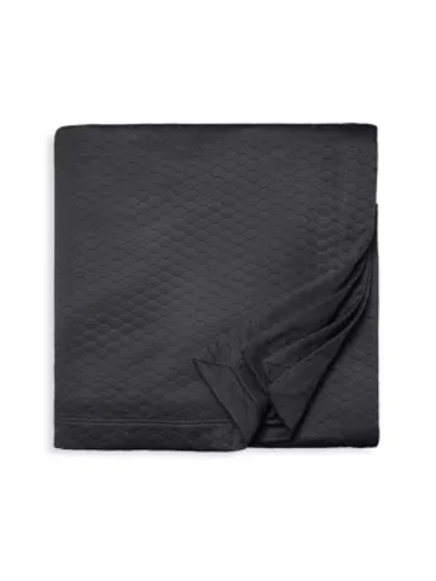 Sferra Favo Coverlet In Charcoal