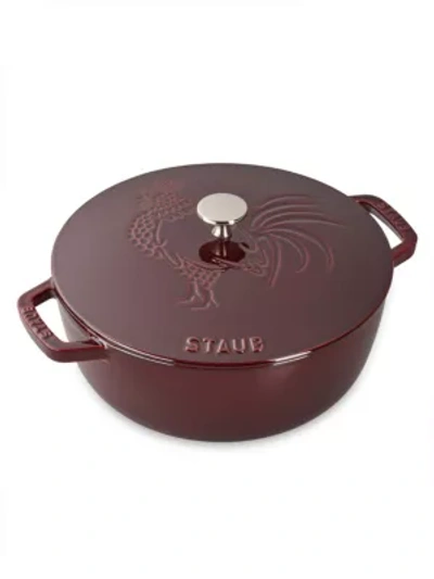 Staub 3.75qt Essential French Oven Rooster Lid In Grenadine