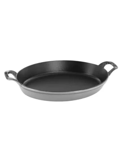 Staub Oval Baking Dish In Graphite Grey