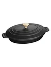 Staub Oval Covered Baking Dish/9" X 6.6" In Matte Black