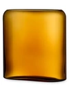 Nude Glass Layers Medium Opal White Vase In Amber