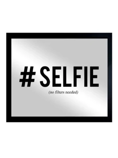 Oliver Gal Framed Hashtag Selfie Mirror In Black