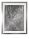 OLIVER GAL FRAMED NEW YORK SUBWAY MAP 1958 PRINT,400093664967
