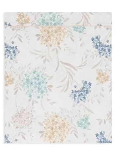 Anne De Solene Nelly Floral Flat Sheet In White