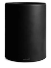 Polo Ralph Lauren Brennan Leather Waste Bin In Black