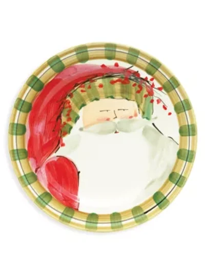 Vietri Old St. Nick Stripe Salad Plate In White