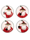 VIETRI 4-PIECE BOXED OLD ST. NICK COCKTAIL PLATES SET,400099648476