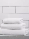 Frette Diamond Border Long Staple Cotton Hand Towel In White
