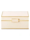 Aerin Classic Croc-embossed Jewelry Box In Bisque